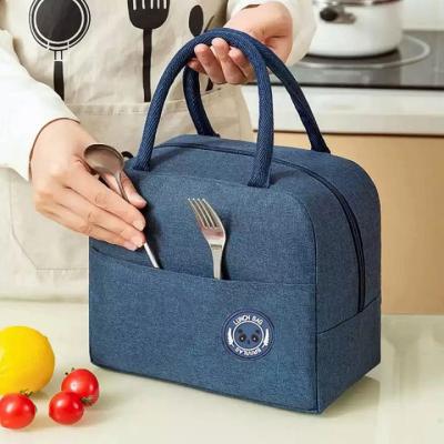 Waterproof Portable Lunch Bag Insulated Canvas Cooler Bag