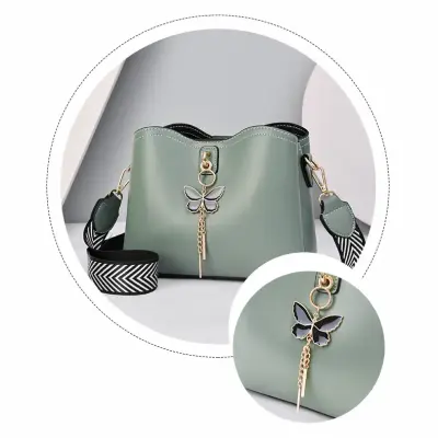 2024 Women White Handbag Butterfly Tassel