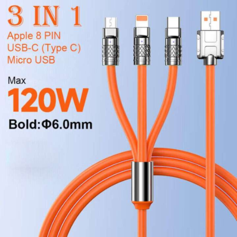 3 IN 1 Zinc Alloy Charging Cable