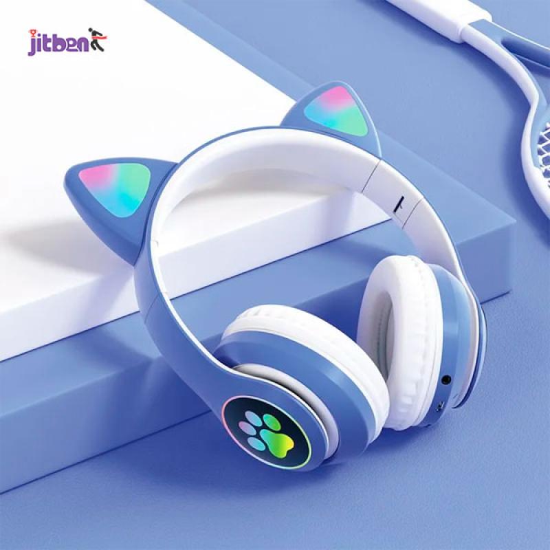Cat Ear Bluetooth Wireless Headphones with Microphone