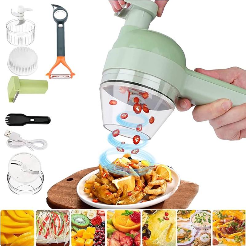 4 In 1 Handheld Electric Vegetable Cutter