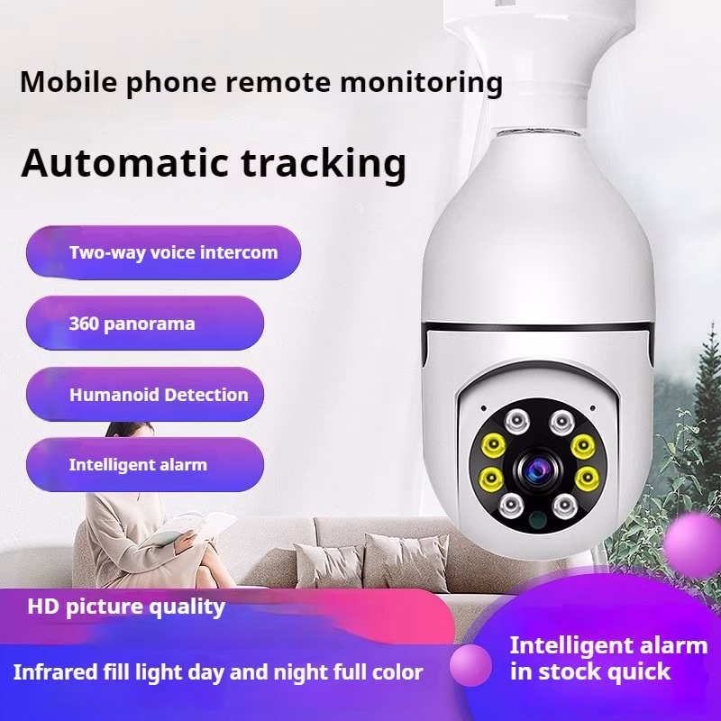 CCTV Security Light 360 Panoramic Bulb Camera