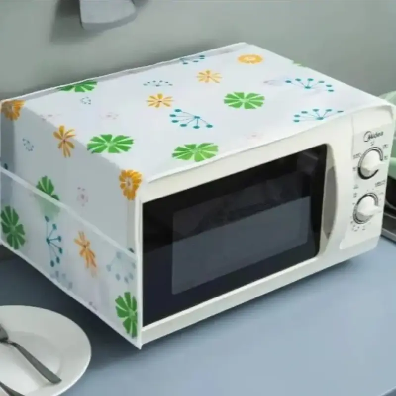 Microwave Oven Cover Dust Oil Proof Cotton Linen Waterproof