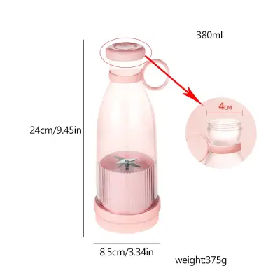 Mini Electric Juicer Cup 420Ml Portable Juicer Mixer Usb