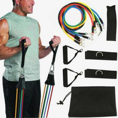 11pcs Pull Rope Fitness Exercises Resistance Bands with handle set