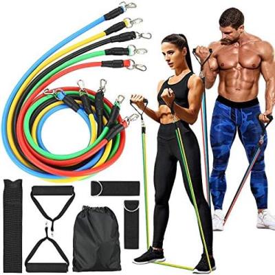 11pcs Pull Rope Fitness Exercises Resistance Bands with handle set